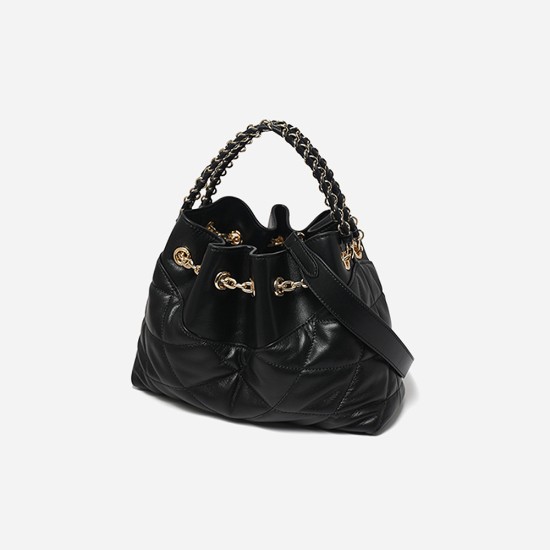 Leather Chain Bag, Bucket bag, Handbag for women - Memoo.com